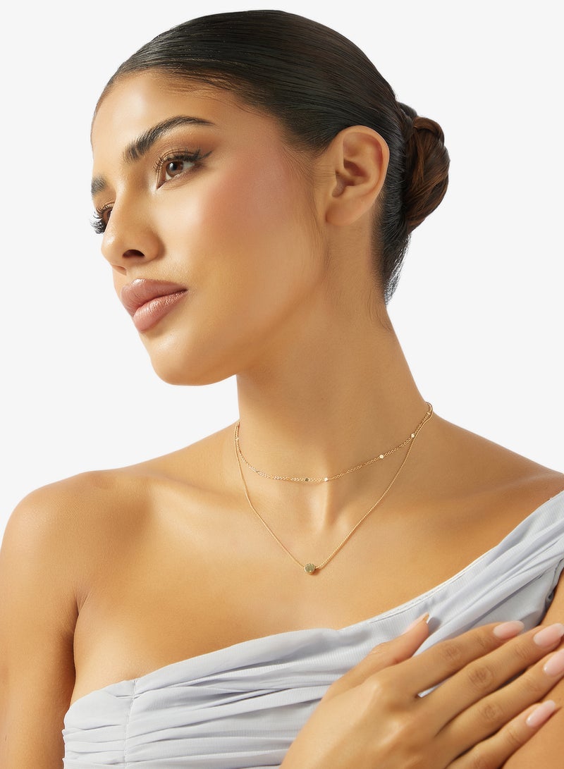 Ella Limited Edition Dainty Diamonte Embellished Layered Necklaces - Image 4